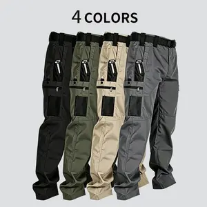 Clean Gent men’s tactical outdoor cargo pants—comfortable, durable, and stylish—with multiple pockets and zip closures; suitable for outdoor sports like hiking, camping, climbing, and work; long pants for all seasons.