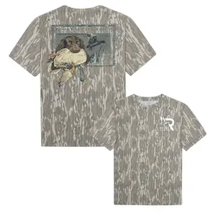 Roost Boykin Stamp Designed On Original Bottomland Pattern Tshirt, Mossy Oak Roost Waterfowl Bottomland Camouflage Camo Tee