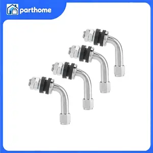 4Pcs Tyre Valve Stem 90 Degree Angled Bolt-in Valve Stems for Car Motorcycle