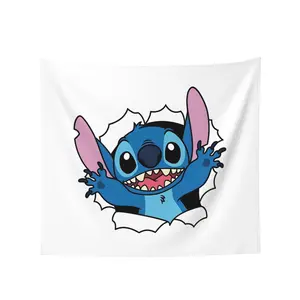 DISNEY CLASSIC Stitch Breakthrough Wall Tapestry - Cute Cartoon Alien Decor for Bedroom, Living Room, Dorm - Aesthetic Kids & Anime Room Decor