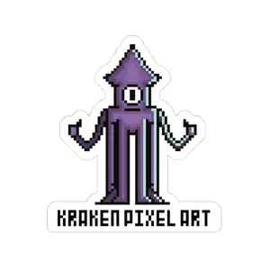 Kraken Pixel Art Logo Sticker