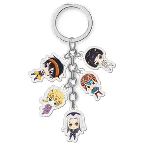 Bizarre Adventure Acrylic Double-Sided Transparent Keychain Set of Five Pendants