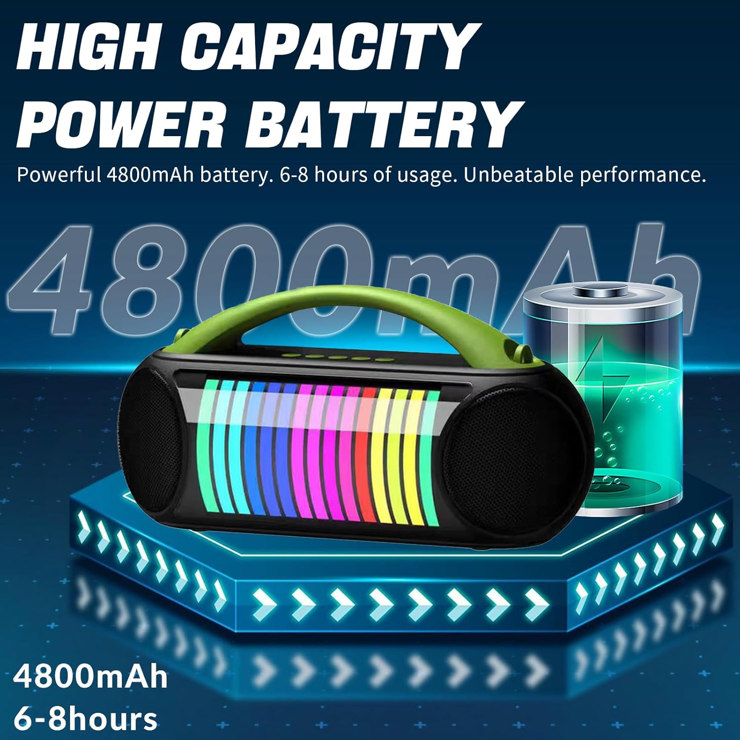 ZZA Portable Wireless Speaker，Powerful 360° Sound, 24W Audio with Impactful Bass, 1600AH Battery, IPX6 Waterproof, Shockproof, TWS Stereo, Speaker Wireless for Outdoor Beach Pool subwoofer Weatherproof Loudspeaker System Durable speaker bluetooth speakers