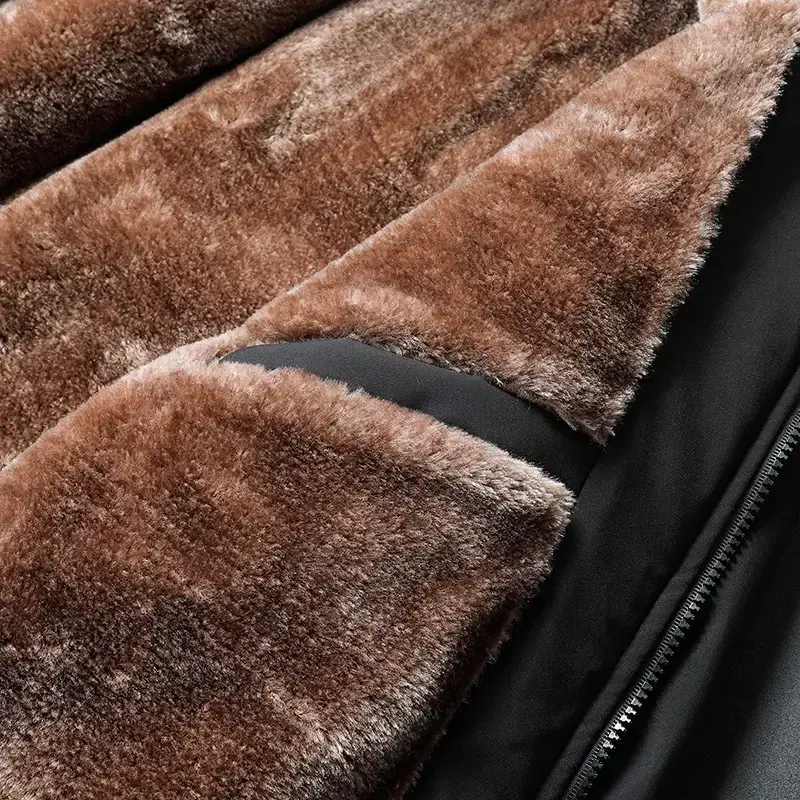 Autumn and Winter Men's Fleece Jacket, Thickened Warm Coat for Elderly, Plus Size Long Sleeve Cotton Jacket, Trendy Stand Collar Casual Cotton Coat Autumn and Winter Men's Fleece Jacket, Thickened Warm Coat for Elderly, Plus Size Long Sleeve Cotton Jacket, Trendy Stand Collar Casual Cotton Coat