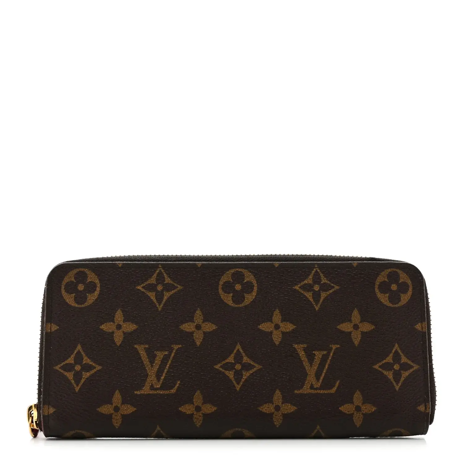 Pre-owned Canvas Small Leather Goods Monogram Clemence Wallet Fuchsia