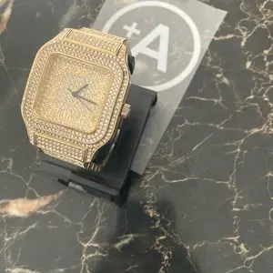 Santos ice-star gold plated watch