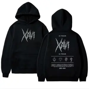 Xavi X-Tour 2025 Hoodie - Premium Heavyweight Cotton Pullover Hoodie, Unisex Graphic SweatshirT, Vintage Streetwear Pullover for Everyday Wear
