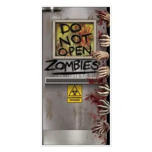 Beistle Zombies Lab Door Cover, 30"x 5' Multicolor