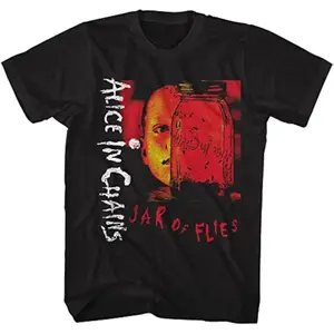 Alice in Chains Jar of Flies Grunge Aesthetic 90s Nostalgia Alternative Rock Graphic T-Shirt 100% Cotton Soft Vintage Band Tee for Unisex Adults Streetwear