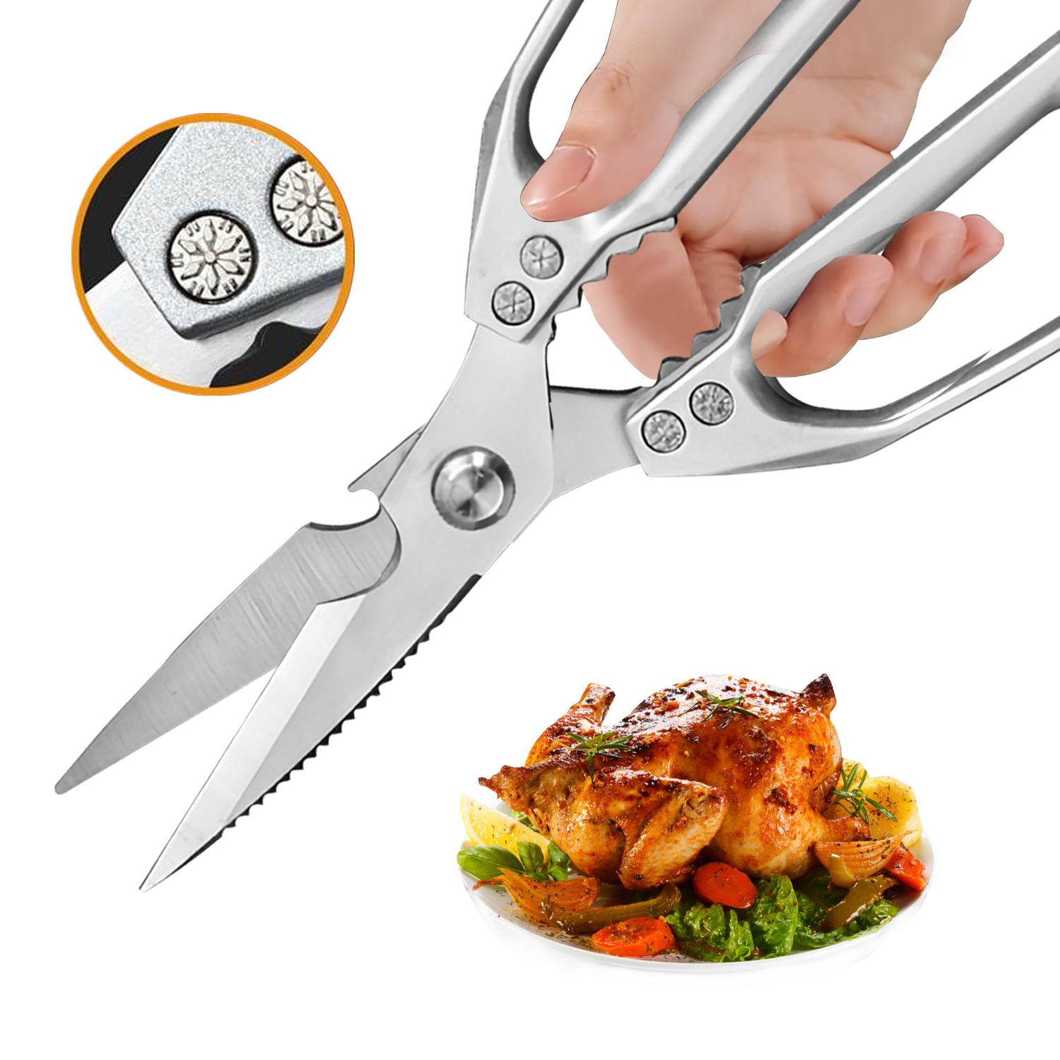 Kitchen Scissors All Purpose, Stainless Steel Heavy Duty Kitchen Shears, Dishwasher Safe Poultry Scissors for Chicken Bones, Meat, Fish & Vegetables, Sharp Japanese Cooking Scissors, Gift