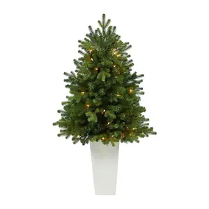 Nearly Natural 3.5-ft Washington Fir Christmas Tree w/ 50 LEDs