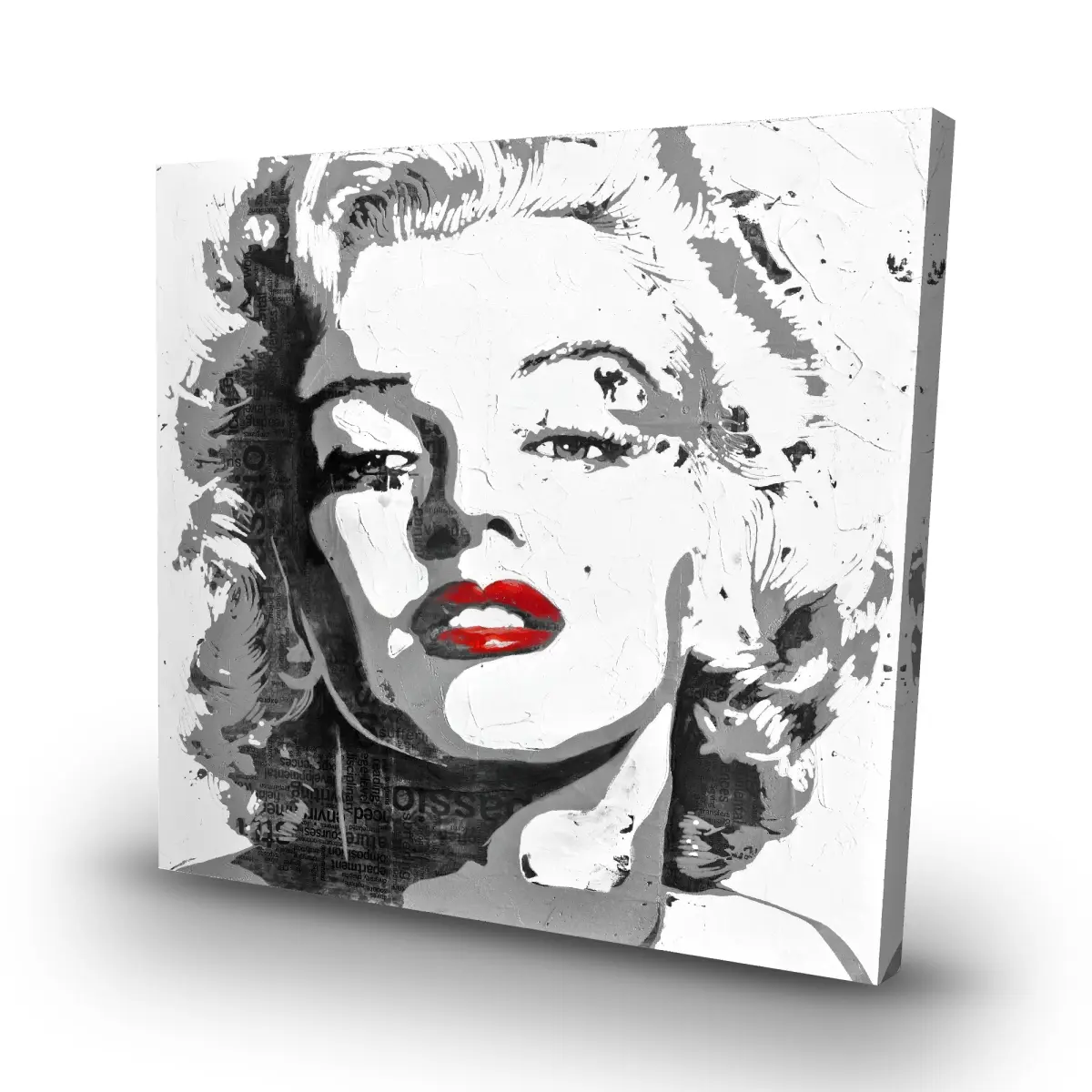 Marilyn Monroe Vintage Glamour Artwork - 32x32 in High Def Artistic Print, Decorative 360-Degree Rotatable Stand, Lightweight Indoor Home Office Room Decor Poster