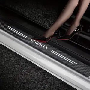 4/5pcs Car Door Sill Protector Stickers, Toyota Corolla Trunk Edge Guard, Anti-Scratch Film, Car Decals, Automotive Accessories