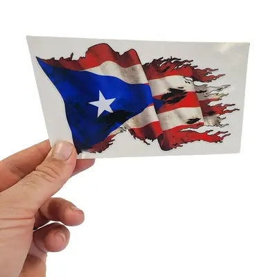 Xinghe Matte Black Puerto Rico Flag Decal For Nissan Frontier 2013-2023 Rear Middle Window – Truck Sticker
