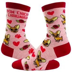 Women's Bow Chicka Chihuahua Socks Funny Pet Dog Small Breed Sarcastic Sex Footwear Funny Graphic Socks Comfortable Fitted Spandex Cotton Women's Bow Chicka Chihuahua Socks Funny Pet Dog Small Breed Sarcastic Sex Footwear Funny Graphic Socks Comfortable Fitted Spandex Cotton