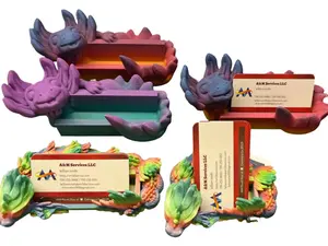 Business card holder 3D printed Dragon or Axolotl