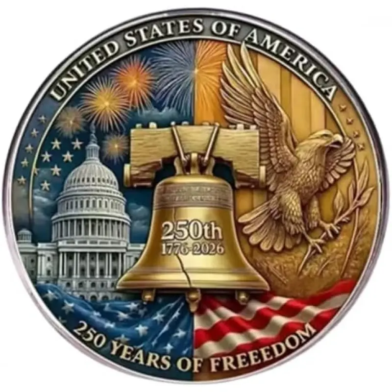 USA 250th Anniversary Commemorative Pin 1776-2026 Patriotic Lapel Pin 4th of July Independence Day Gift Durable Metal Pins