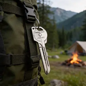 8-in-1 Keychain Multitool, Portable Screwdriver, Folding Mini Knife & Survival Gear Accessories
