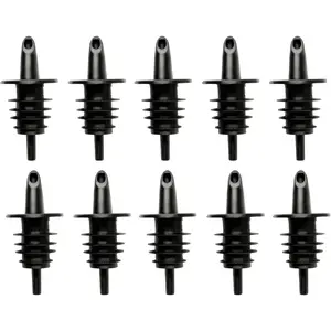 Syrup  Control Bottle Pourers, Professional Pour Spouts for Snow Cone & Drink Flavors (10-Pack)