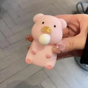 Stress Relief Toy Piggy Bubble Blower, Kids Venting Buddy, Office Student Cute Plushie, Fun Decompression Gift, Unique Relaxation Toy