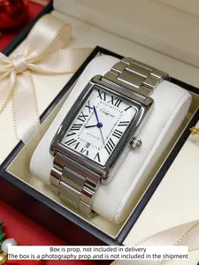 Luxury Square Men's Watch Business Stainless Steel Quartz Watch Roman Digital Dial Waterproof Casual Dress Men's Watch 2026 New Product