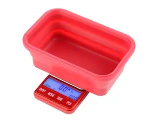 AMERICAN WEIGH SCALES DIGITZ SERIES TRAP-220-RED DIGITAL POCKET SCALE, RED W/BOWL 220G X 0.01G