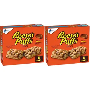 Puffs Breakfast Cereal Treat Bars, Peanut Butter Cocoa, 8 ct (2)