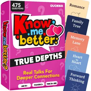 QUOKKA Dedicated Deck Card Game for Couples, Conversation Cards with Know Me Better Questions, Wedding Gift for Relationship Connection