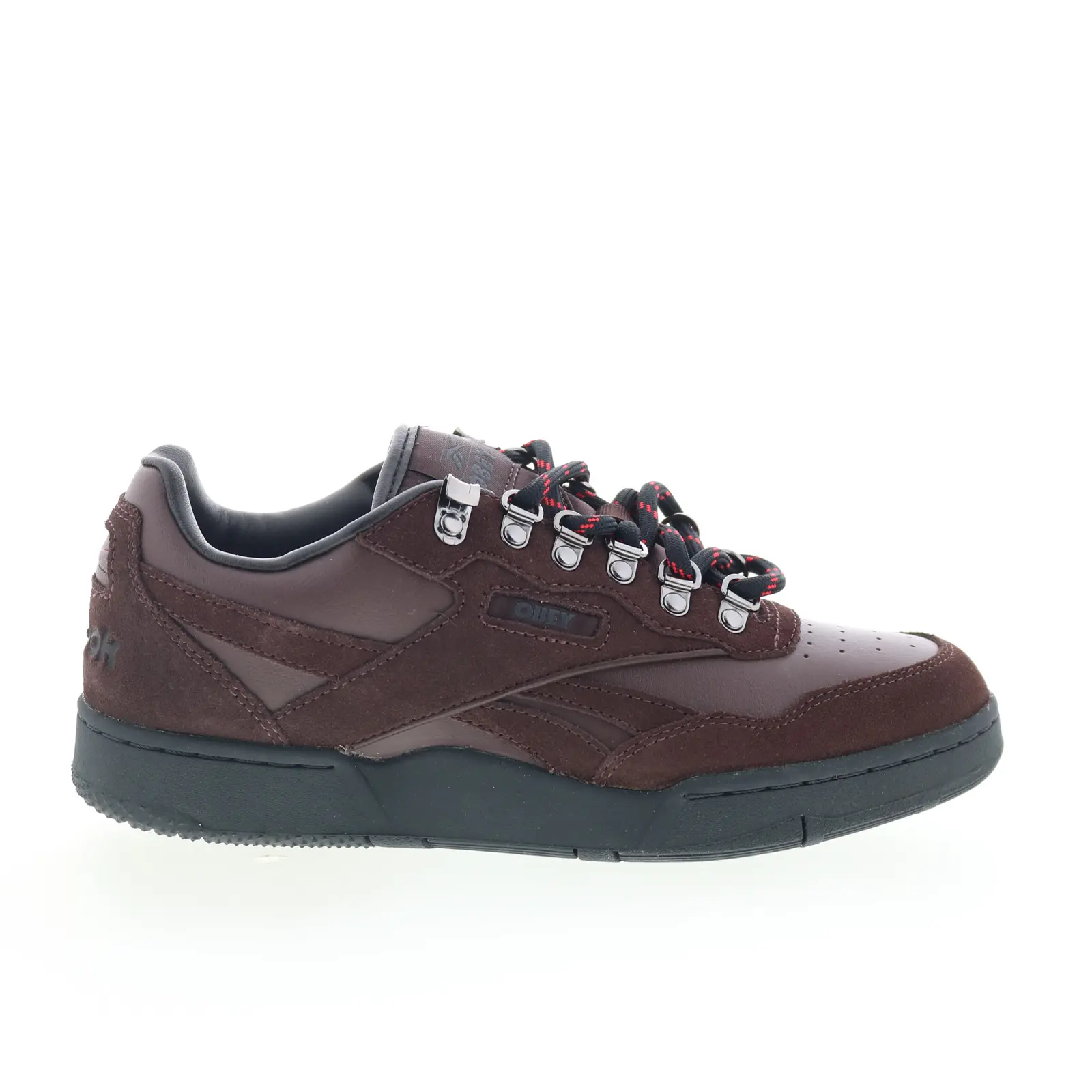 Reebok BB 4000 II Obey Mens Brown Suede Lace Up Lifestyle Sneakers Shoes