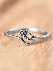 Cute Cat Claw Design Ring, Heart Signet Ring, Elegant Engagement Wedding Promise Ring, Fashion Jewelry Accessories for Women As Gift