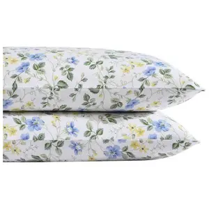 Laura Ashley Meadow Floral - Blue Standard ShamPillowcase