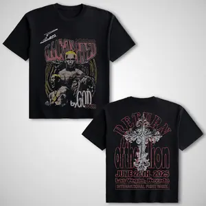 UFC Men's Charles Oliveira "Return of the Lion" Graphic T-Shirt - Soft 100% Cotton Short Sleeve Casual Streetwear for Sports & Gym, Tshirt