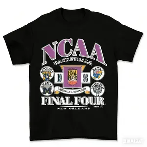Winter outfits 1993 Final Four Basketball T-Shirt – Vintage College Basketball Graphic Tee, Retro Sports Fan Shirt, Classic 90s Tournament Style funny men Rifle Casual Short Sleeve Skull In Utero Men's Double-Sided Football Anime Print Need Cigarette