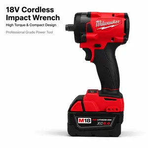 Milwaukee | 300Nm | 1/2″ M18 HIGH OUTPUT Impact Wrench (M18 HIWF12-601) | One 6.0Ah High Output Battery + Compact Charger Supplied | Auto Stop Mode / Low Vibration Design | HVAC Equipment Installation, Metal Roofing Fastening