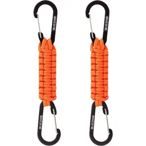 Paracord Keychain Carabiner Clip, D Ring Lanyard Hanger Stroller Hook For Water Bottle,Key,Backpacks,Men,Women