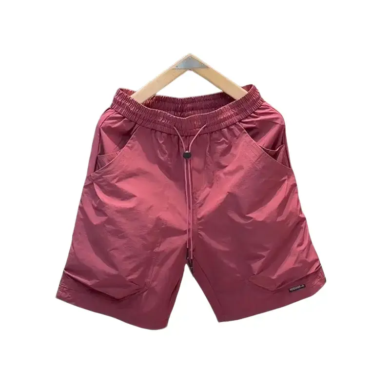 Men's Drawstring Waist Shorts with Pockets and Zipper Closure for Casual Wear Menswear Day