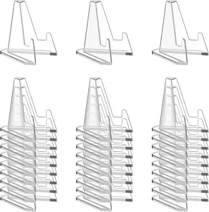 Card Display Stands 30 Pack Mini Clear Easel Stand Holder Sports Graded Challenge Coin Trading Baseball Football Card