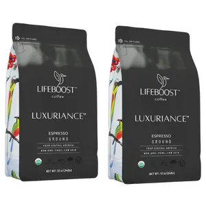 Lifeboost Espresso Dark Roast Coffee – Low Acid, Organic, Single Origin, Non-GMO 12 oz – Ground Coffee