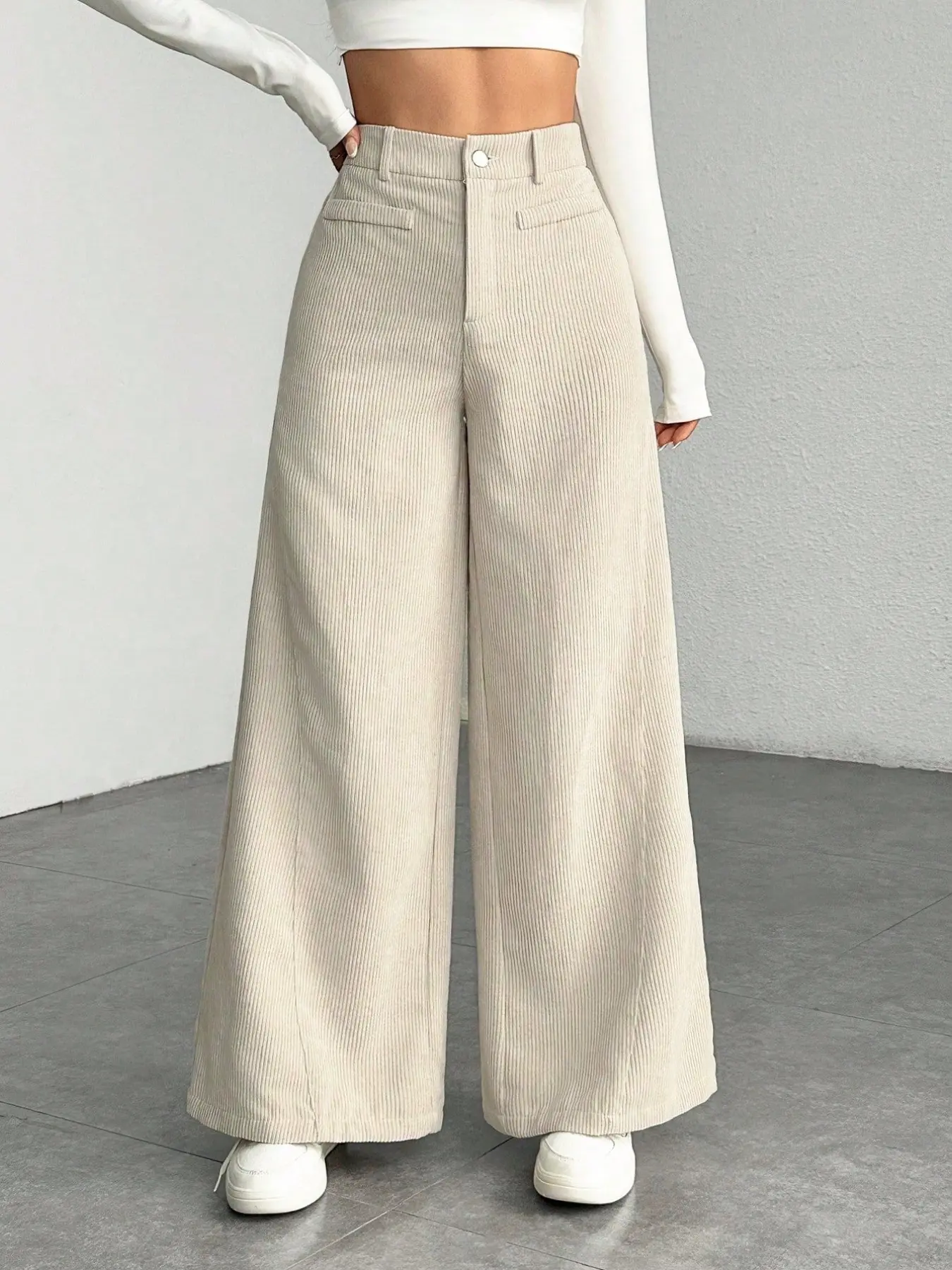 A women's casual and fashionable Loose wide leg pants, high waist slimming straight leg pants, black hanging casual pants, Bottom, suitable for all seasons, suitable for home, indoor, and outdoor wear