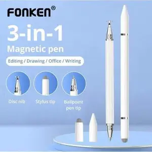3 in 1 Touch Screen Pen, 1 Count Multifunctional Capacitive Pen, Tablet & Computer Accessories Compatible with Samsung/Apple/Android Phone & Tablet
