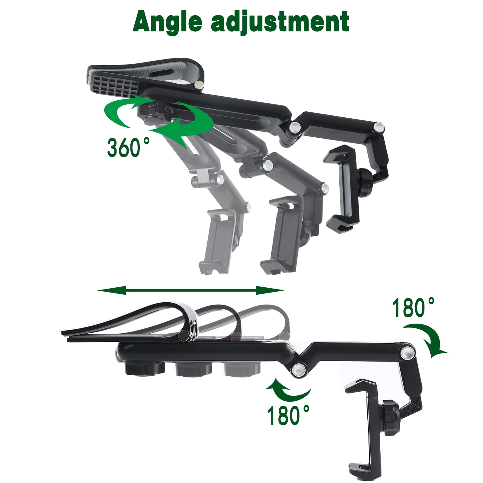 Sun Visor Phone Holder, Phone Holder for Car, 360 Rotatable and Adjustable, Compatible with Most of Smartphones, More Comfortable to Use Hands-Free.