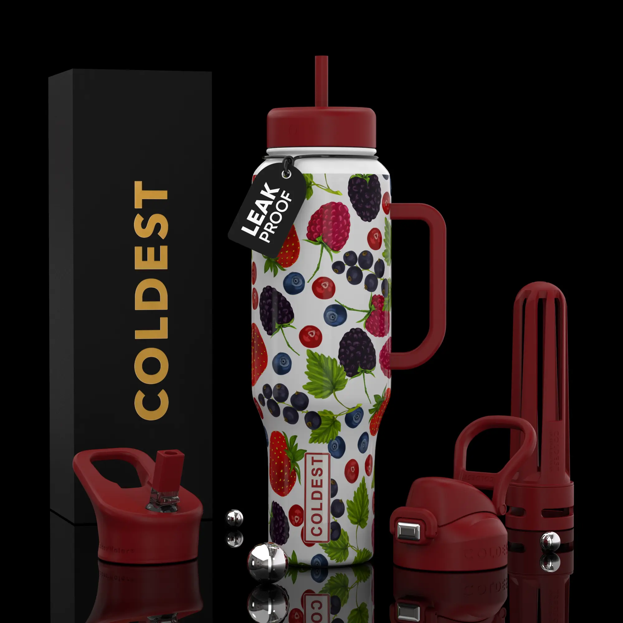 COLDEST 46oz Limitless Ultra v8, Ultra Series Insulated Water Bottle for Daily Hydration Drinkware Flasks