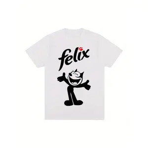 Cat Felix Vintage T-shirt Animals Pets Cartoons Tv Shows Cotton Men T Shirt New Tee Tshirt Womens Tops
