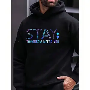Suicide Prevention Awareness Hoodie - Stay, Hope, Strong, Brave Multicolor