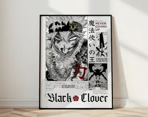 Black Clover Poster, Asta Anime Inspired Art Print, Fantasy Wall Decor