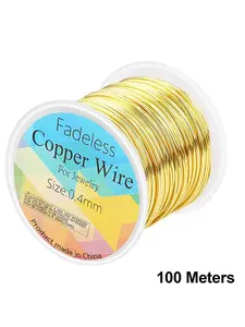 0.4mm Jewelry Wire, 100m Craft Wire, Rust-Resistant Copper Bead Wire, Ideal for Jewelry Making and Crafts, Durable and Versatile
