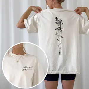 I am no man shirt, front and back shirt,  Eowyn shirt, Feminist literature shirt, Tolkien shirt, The Shire, Aragorn, Unisex shirt Fit Top