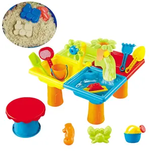 Outdoor Sand Water Table Toys Set for Kids, Portable Travel Toy, Educational Playset for Boys Girls Aged 3-6, Birthday Gift
