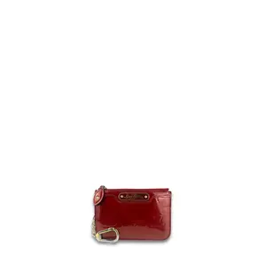 Pre-owned Louis Vuitton Patent Leather Small Leather Goods Red Vernis Key Pouch