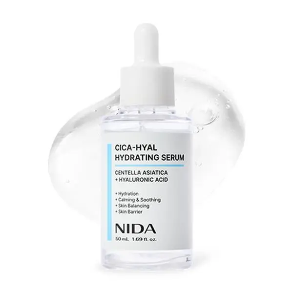 NIDA Centella CICA-HYAL Hydrating Serum Hyaluronic Acid Niacinamide Calming Soothing Moisturizing Sensitive Moisture Hydrate Dewy Skin Repair